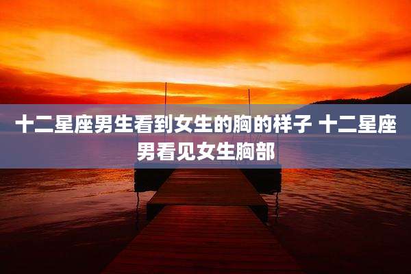 十二星座男生看到女生的胸的样子 十二星座男看见女生胸部
