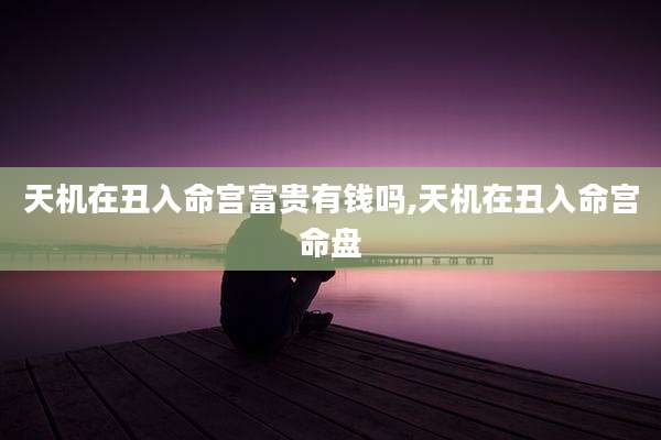 天机在丑入命宫富贵有钱吗,天机在丑入命宫命盘