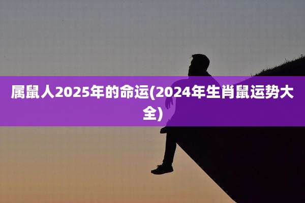属鼠人2025年的命运(2024年生肖鼠运势大全)
