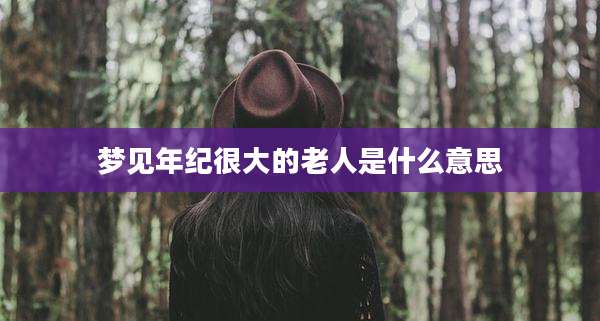 梦见年纪很大的老人是什么意思