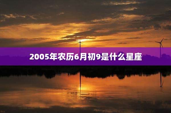 2005年农历6月初9是什么星座