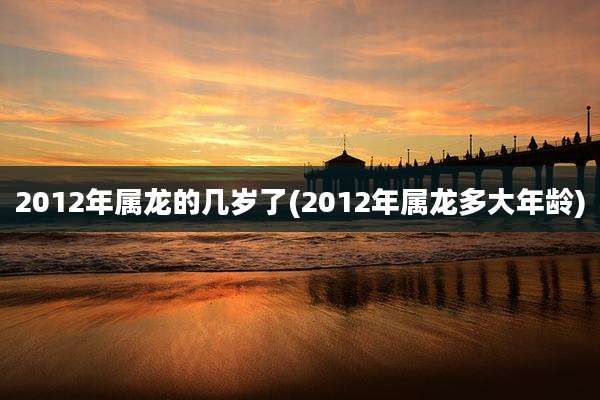 2012年属龙的几岁了(2012年属龙多大年龄)