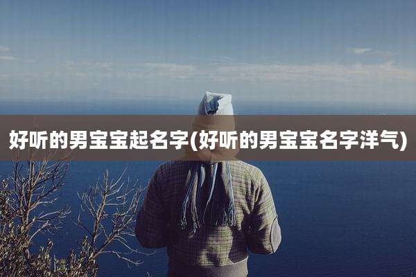 好听的男宝宝起名字(好听的男宝宝名字洋气)