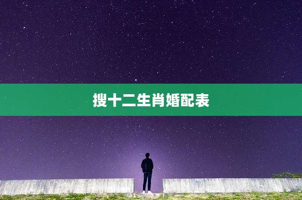 搜十二生肖婚配表