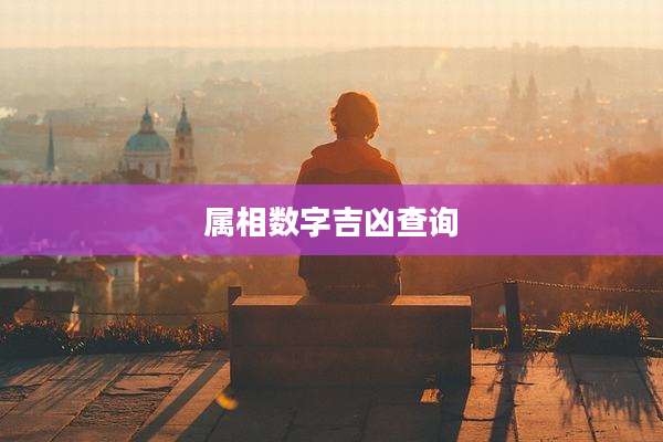 属相数字吉凶查询