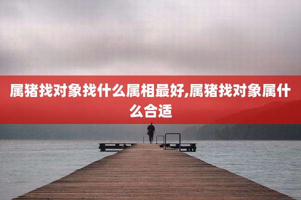 属猪找对象找什么属相最好,属猪找对象属什么合适