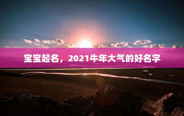 宝宝起名，2021牛年大气的好名字