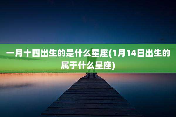 一月十四出生的是什么星座(1月14日出生的属于什么星座)