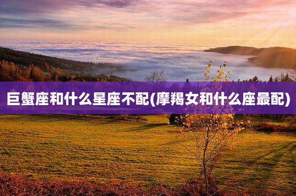 巨蟹座和什么星座不配(摩羯女和什么座最配)
