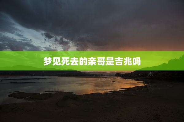 梦见死去的亲哥是吉兆吗