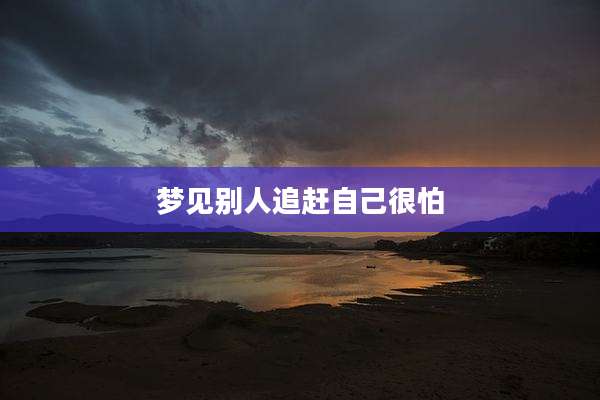 梦见别人追赶自己很怕