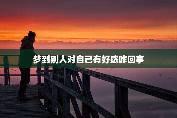 梦到别人对自己有好感咋回事