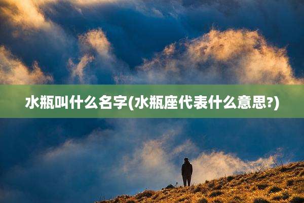 水瓶叫什么名字(水瓶座代表什么意思?)