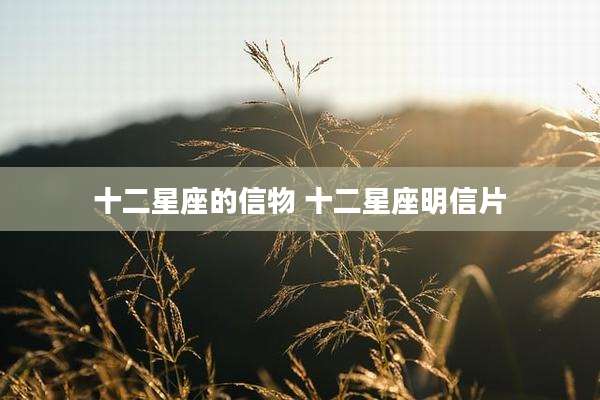 十二星座的信物 十二星座明信片
