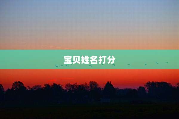 宝贝姓名打分