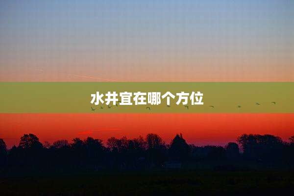 水井宜在哪个方位