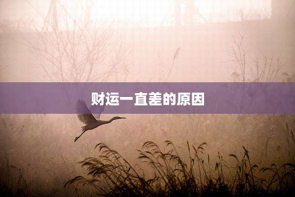 财运一直差的原因