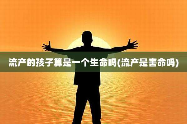 流产的孩子算是一个生命吗(流产是害命吗)