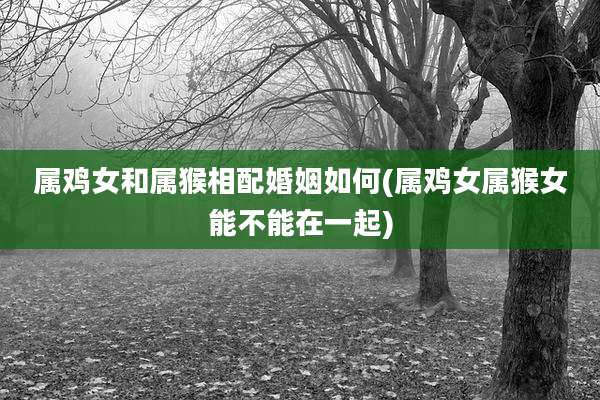 属鸡女和属猴相配婚姻如何(属鸡女属猴女能不能在一起)