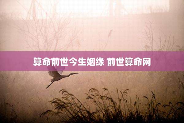 算命前世今生姻缘 前世算命网