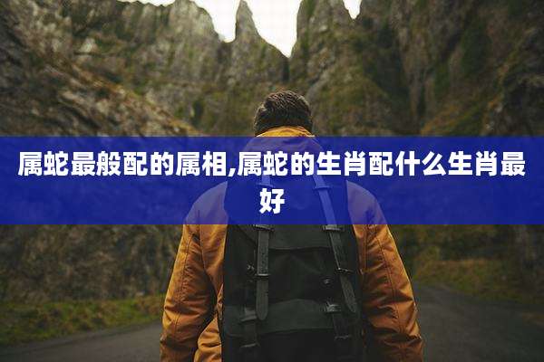 属蛇最般配的属相,属蛇的生肖配什么生肖最好