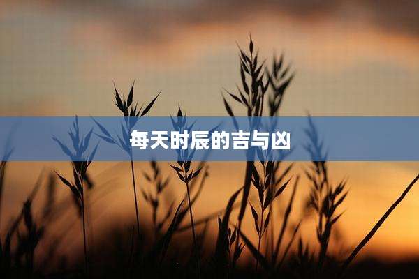 每天时辰的吉与凶