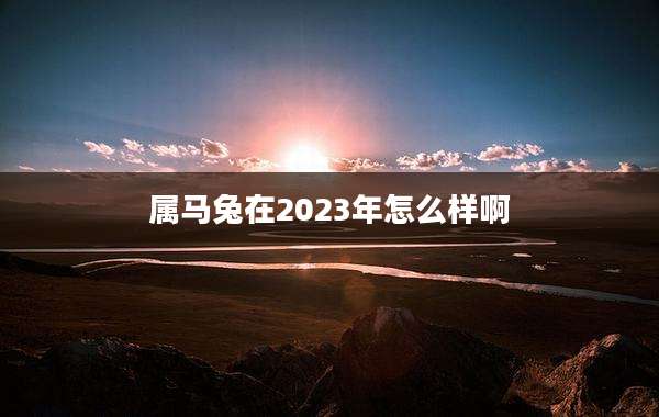 属马兔在2023年怎么样啊