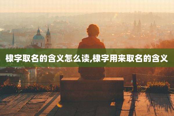 棣字取名的含义怎么读,棣字用来取名的含义