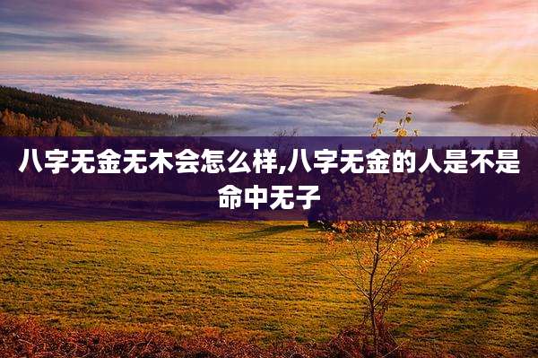八字无金无木会怎么样,八字无金的人是不是命中无子