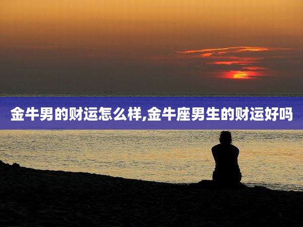 金牛男的财运怎么样,金牛座男生的财运好吗