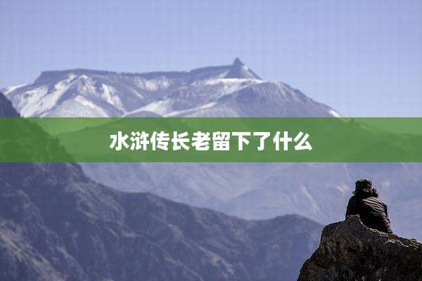 水浒传长老留下了什么