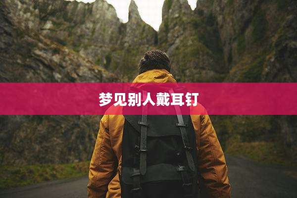 梦见别人戴耳钉