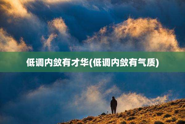 低调内敛有才华(低调内敛有气质)