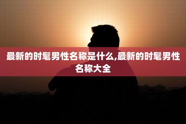 最新的时髦男性名称是什么,最新的时髦男性名称大全