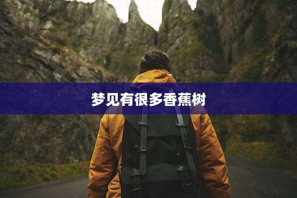 梦见有很多香蕉树