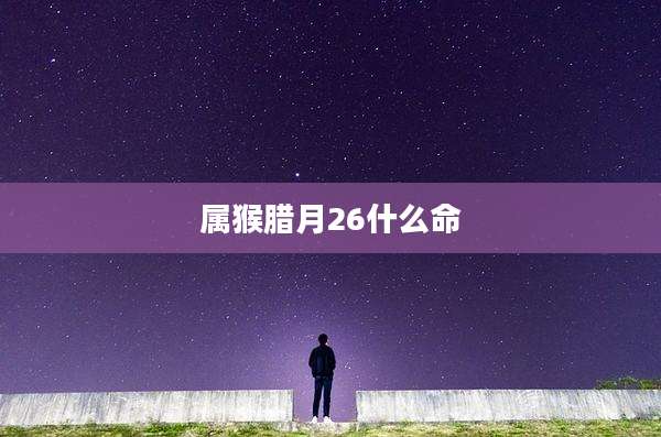 属猴腊月26什么命