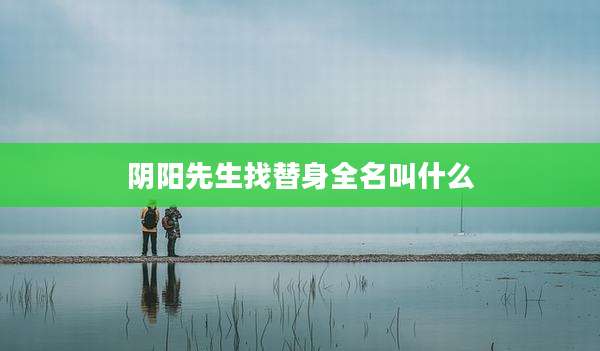 阴阳先生找替身全名叫什么