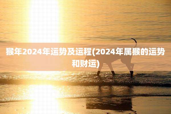 猴年2024年运势及运程(2024年属猴的运势和财运)