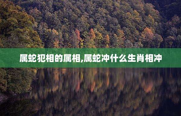 属蛇犯相的属相,属蛇冲什么生肖相冲
