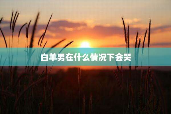 白羊男在什么情况下会哭