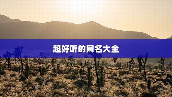 超好听的网名大全
