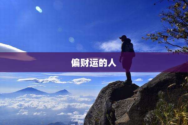 偏财运的人