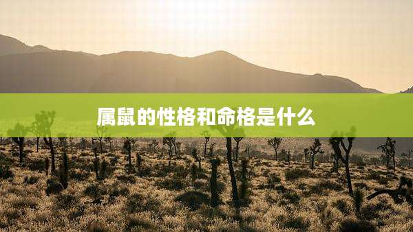 属鼠的性格和命格是什么