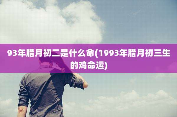 93年腊月初二是什么命(1993年腊月初三生的鸡命运)