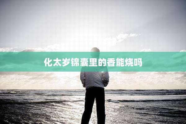 化太岁锦囊里的香能烧吗