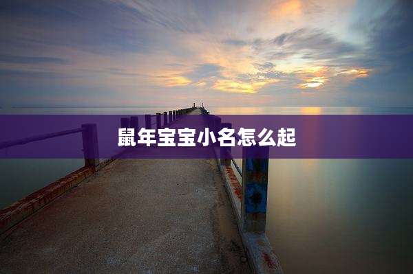 鼠年宝宝小名怎么起