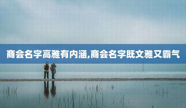 商会名字高雅有内涵,商会名字既文雅又霸气