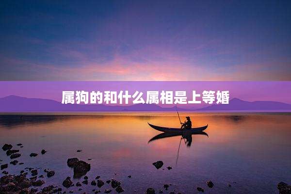 属狗的和什么属相是上等婚