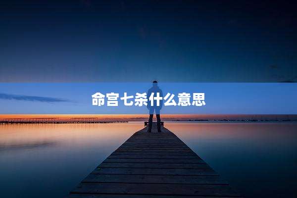 命宫七杀什么意思