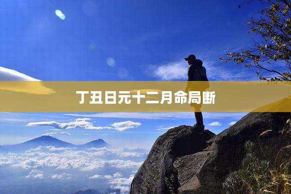 丁丑日元十二月命局断